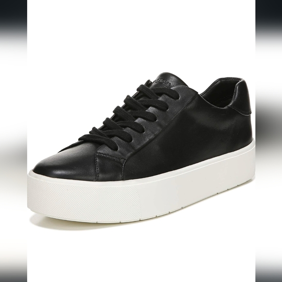 Black Leather Slip On Sneaker by Vince - size 8 - Picture 1 of 3